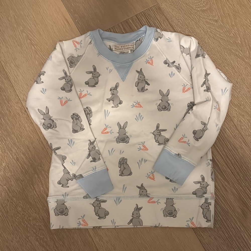 The Beaufort Bonnet Company Bunny Print Shirt - White and Blue